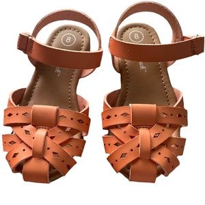 Toddler girls orange sandals